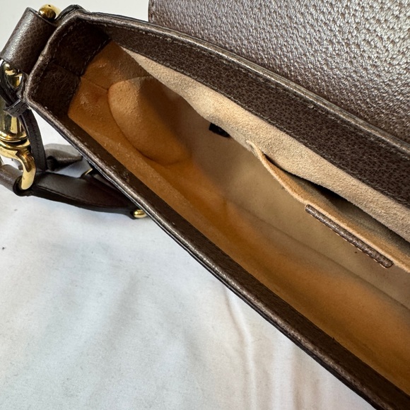 Gucci Padlock GG Sylvie Web Accent & Bengal Print 2-Ways Saddle Bag GG Supremex - Picture 10 of 13